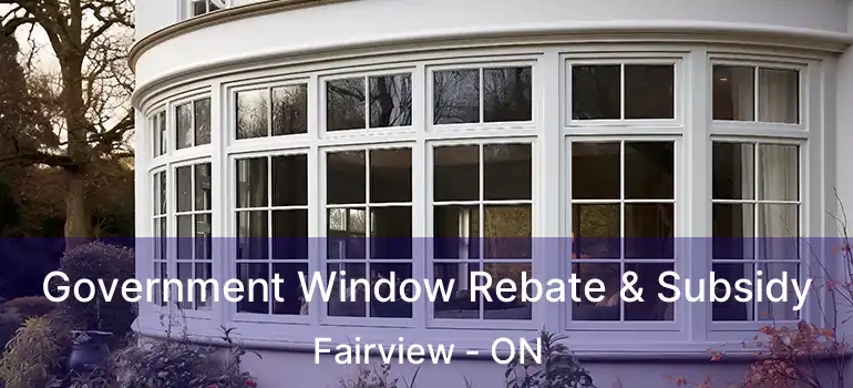 Government Window Rebate & Subsidy Fairview - ON